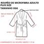 Imagem de Roupão Microfibra Quimono C/ Cinto Tamanho Plus Size Xgg