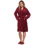 Imagem de Roupão Robe Plush Fleece Microfibra Unissex Feminino Masculino Casal Luxo Confortável Manga Longa