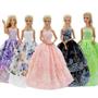 Imagem de Roupas Barbie 5Pçs Feitas à Mão. Vestido Casamento Festas 11.5 polegadas. Aleatório