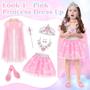 Imagem de Roupas de vestir Princess Up TSDATOWR para meninas e crianças pequenas com acessórios