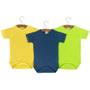 Imagem de Roupas para bebe kit bodies com  03 peças com  fechamento  botão de pressão body