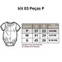 Imagem de Roupas para bebe kit bodies com  03 peças com  fechamento  botão de pressão body