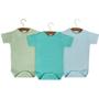 Imagem de Roupas para bebe kit bodies com  03 peças com  fechamento  botão de pressão body
