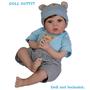 Imagem de Roupas Reborn Baby Doll EKOKIZ Blue Bear 43-56cm para crianças