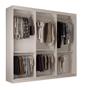 Imagem de Roupeiro Casal Closet Light Com 3 Prateleiras Moderna Branco