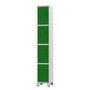 Imagem de Roupeiro de Aço 4 Portas Cinza com Verde 1,96 X 0,33 X 0,36 - ULTRA Móveis