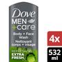 Imagem de Sabonete líquido Dove Men+Care Extra Fresh 530 ml, 4 unidades para homens