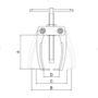 Imagem de Saca Polia Mini 2 Garras 2.3/4" 44030/002 Tramontina