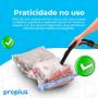 Imagem de Saco à Vacuo Para Roupas Guardar Embalagem Plástico Bag Hermético Contra Mofos Odores Insetos Traças Fungos Sujeira Pó