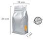 Imagem de Saco Box Pouch Prata Com Visor 16x24+7cm - 500 gramas