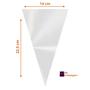 Imagem de Saco Cone Transparente 14x23 com 100 un Saquinho Plástico Reforçado Trufado Incolor Cristal