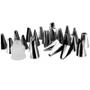 Imagem de Saco de Confeitar com 31 Bicos em Aço Inox - Yazi