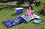 Imagem de Saco De Dormir Envelope 75x220 Cm Extensão Solteiro Camping Compacto Acampar Azul Mor
