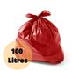 Imagem de Saco De Lixo 100 Litros Vermelho C/100 Unidades