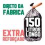Imagem de Saco De Lixo 150 Litros 100Un Preto Reforçadíssimo