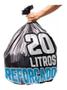 Imagem de Saco De Lixo 20 Litros 100 Und Preto Reforçado 