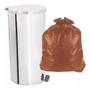 Imagem de SACO DE LIXO ESPECIAL 60L 45X55CM BAY PLASTIC - Marrom C/ 200un