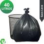 Imagem de Saco De Lixo Resistente 40 Litros Preto Pacote Com 100Unds