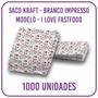 Imagem de Saco I Love FastFood - Papel Kraft Branco P (1000 Unidades)