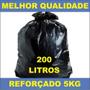 Imagem de Saco Lixo Preto 200 Litros Reforçado Pct C/ 5 Kg +ou- 30 Un