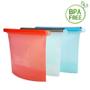 Imagem de Saco m silicone para alimento 1 litro freezer - microondas