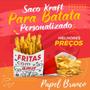 Imagem de Saco Para Batata Frita - Papel Kraft Branco (500 Unidades)