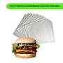 Imagem de Saco para hambúrguer branco 20x14 kit 10 pct com 500 unds