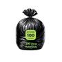 Imagem de Saco para Lixo 200 Litros Reforçado Resistente Preto 6 Micras Reais (100 unidades)