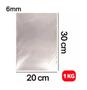 Imagem de Saco Plástico 20x30 Cristal Transparente 6mm Pacote 1kg