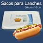 Imagem de Saco plástico para lanches c/500 unid. hot dog, cachorro quente, sanduiche, lanchonete, delivery