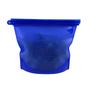 Imagem de Saco Porta Alimentos Em Silicone Reutilizável Armazenamento Geladeira Freezer Bpa Free Azul