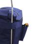 Imagem de Sacola Carrinho De Compras Transporte Reforçada Com Bolsos Azul