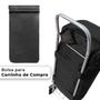 Imagem de Sacola Carrinho De Compras Transporte Reforçada Com Bolsos Preto