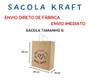 Imagem de Sacola Kraft Personalizada Coração G 50 Unidades
