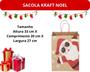 Imagem de Sacola Natalina Papel Kraft Papai Noel 27x20x33cm - 10 Un.