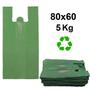 Imagem de Sacola reciclável verde 80x60 7 micras 5kg aprox 150 unidades