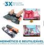 Imagem de Sacos à Vácuo 50x70cm Kit com 5 unidades Organizador Protetor Roupa Viagem Armario