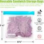 Imagem de Sacos de Armazenamento de Alimentos Reutilizáveis Qinline - Pacote com 10 Unidades de Silicone sem BPA