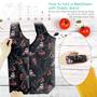 Imagem de Sacos de compras reutilizáveis BeeGreen Birds Lover, pacote com 6 unidades, GG