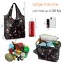 Imagem de Sacos de compras reutilizáveis BeeGreen Birds Lover, pacote com 6 unidades, GG