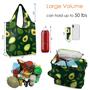 Imagem de Sacos de compras reutilizáveis BeeGreen Fruit Blueberry Avocado, pacote com 6 unidades