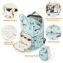 Imagem de Sacos de fraldas Mochila Baby Bag para mãe pai baby girls boy, cute mult fralda fralda fralda bolsa viagem de volta pacote de volta, impermeável maternidade trocando saco baby material com porta de carregamento USB Alças grande azul