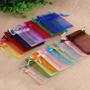 Imagem de Sacos de Organza com Cordão - 50 Peças em 24 Cores para Embalagem de Presentes e Doces