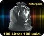 Imagem de Sacos Pra Lixo De 100L Reforçado Pacotes Com 100Un Preto