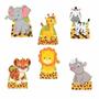 Imagem de Safari Animais Leão Kit 2 Baleiros Com 6 Displays De Mesa
