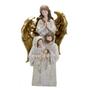 Imagem de Sagrada familia com anjo do senhor decorativo em resina