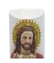 Imagem de Sagrado Coração Jesus Luminária Vela 17,5cm - Enfeite Resina