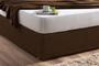 Imagem de Saia box matelada com elástico e com viés casal padrão - marrom