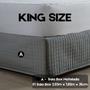 Imagem de Saia Box Matelada Tamanho King 2,03m x 1,93cm Cinza