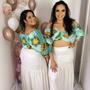 Imagem de Saia Branca com Fenda Plus Size